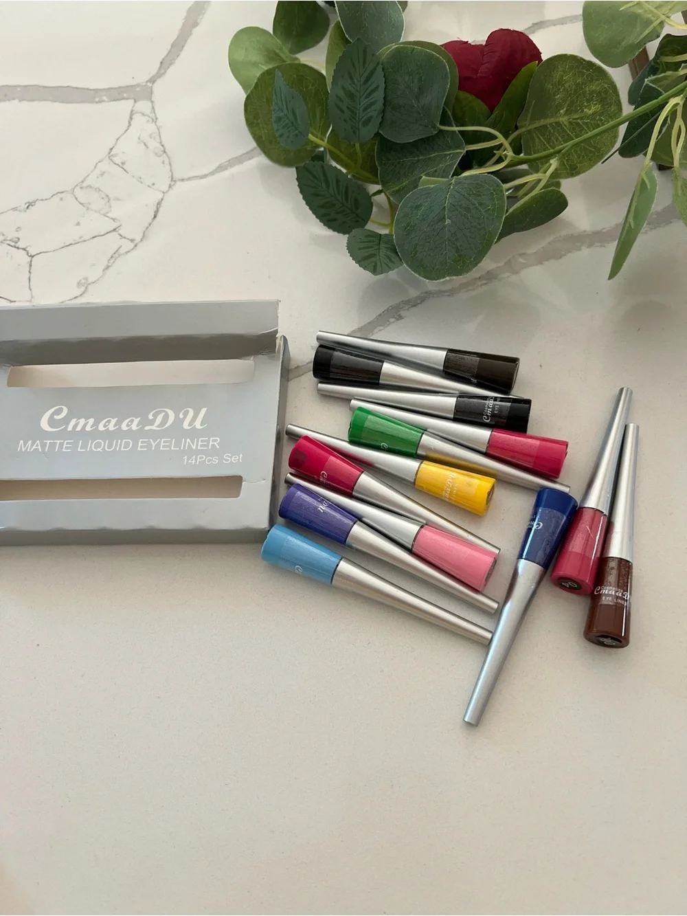 Matte Liquid Eyeliner Set - Multi-Color 14pcs